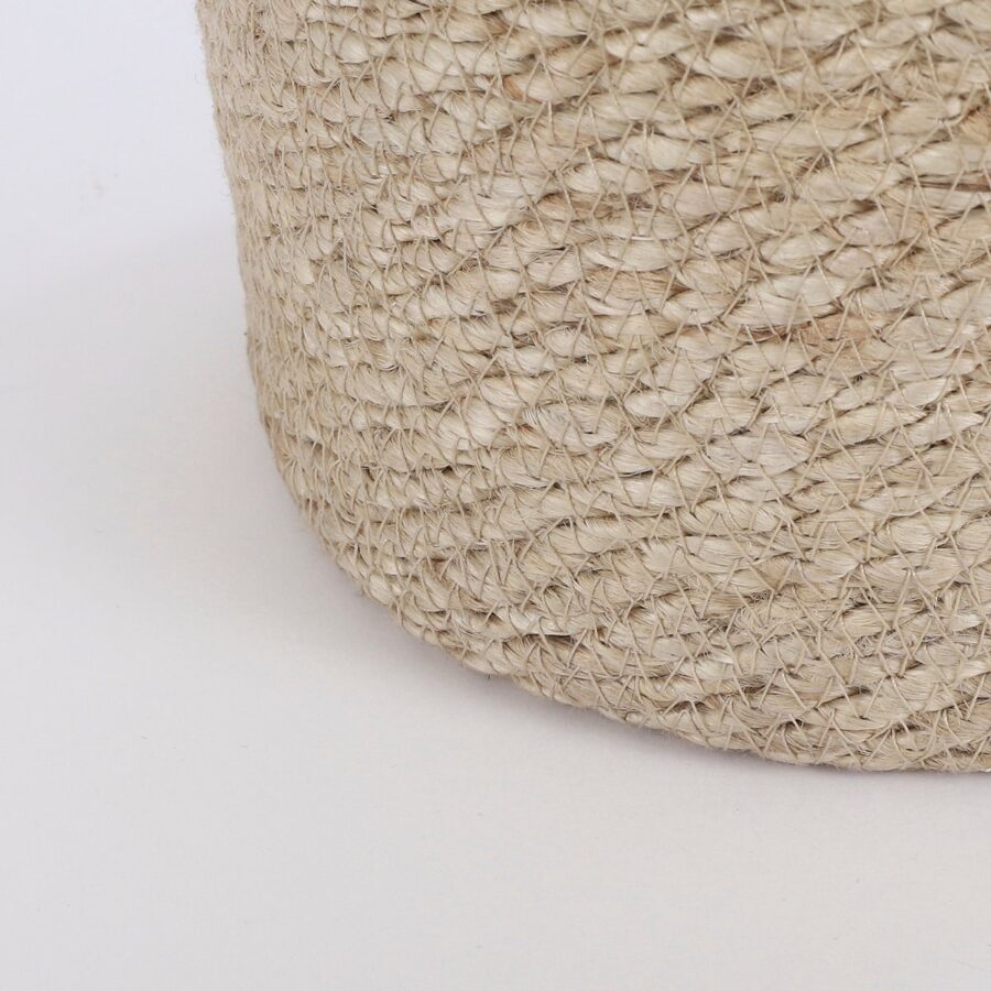 Atlantic Plantenmand - Set van 2 - H20 x Ø20 cm - Jute - Crème - Afbeelding 3