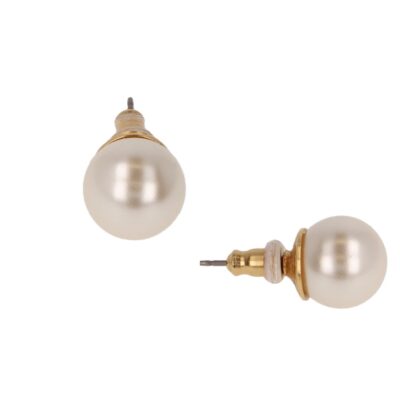 Otazu Cream Pearl Earpins - Big