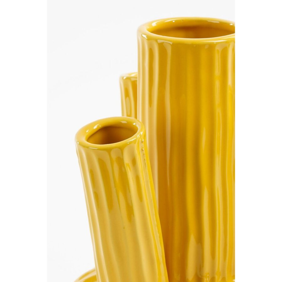 Felipe Tulpenvaas - H27 x Ø20 cm - Keramiek - Geel - Afbeelding 3
