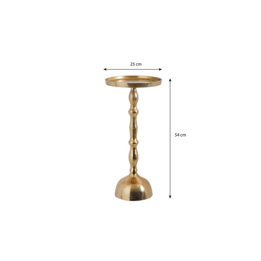 Duco Bijzettafel - H54 x Ø25 cm - FSC 100% - Gerecycled Aluminium - Goud - Afbeelding 5