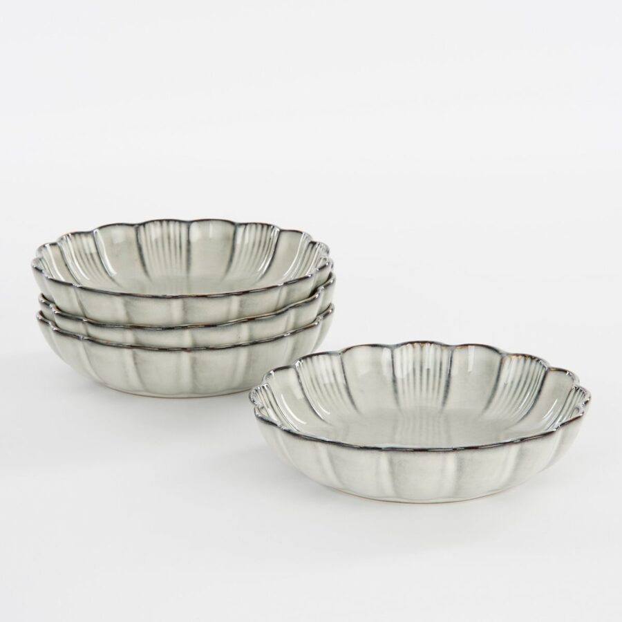 Corfu Schaal - H5 x Ø19 cm - Keramiek - Grijs - Afbeelding 4