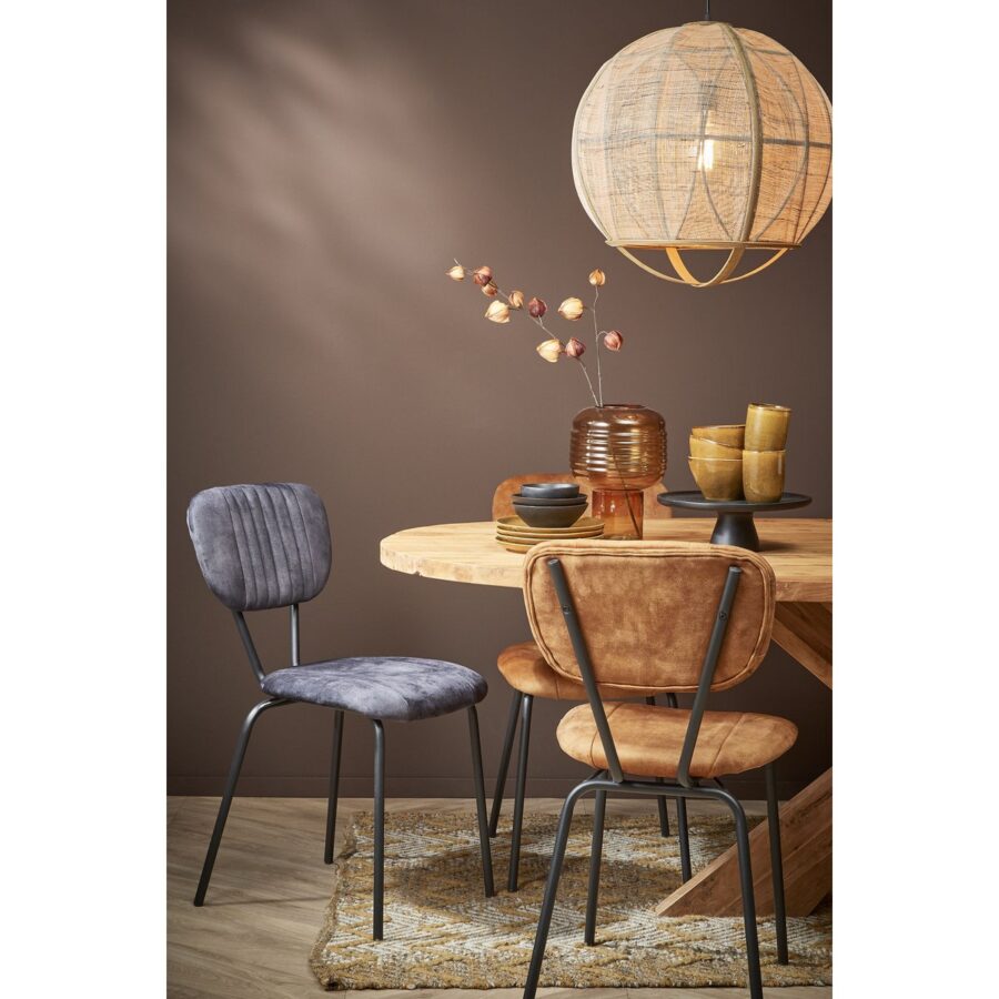 Pella Hanglamp - H50 x Ø51 cm - Linnen - Beige - Afbeelding 6