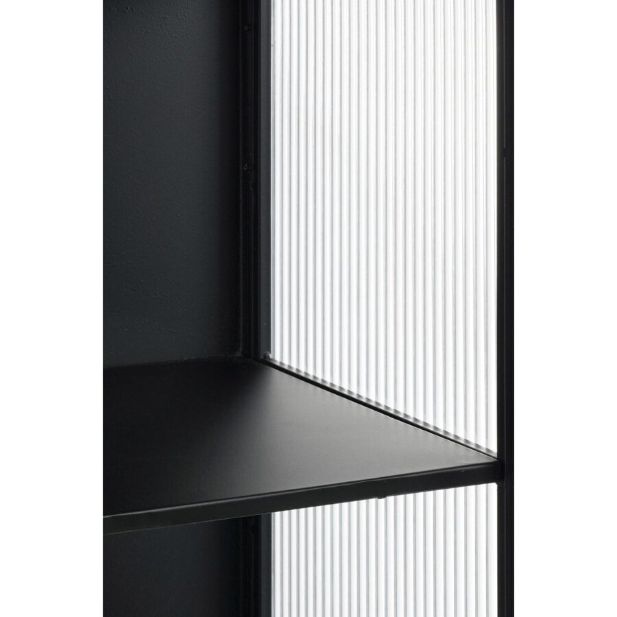 Clifton Opbergkast met Deuren - L38 x B35 x H90 cm - Metaal - Zwart - Afbeelding 4