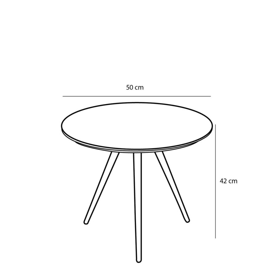 Jailey Bijzettafel - Set van 2 - H49 x Ø50 cm - Gerecycled Hout - Bruin - Afbeelding 5