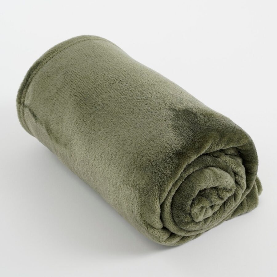 Famke Fleece Plaid - L180 x B130 cm - Donkergroen - Afbeelding 3