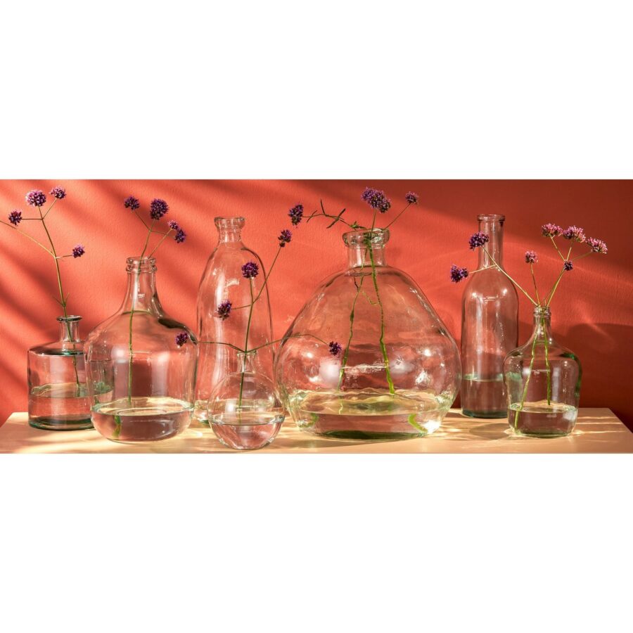 Rioja Fles Vaas - H50 x Ø15 cm - Gerecycled Glas - Transparant - Afbeelding 5