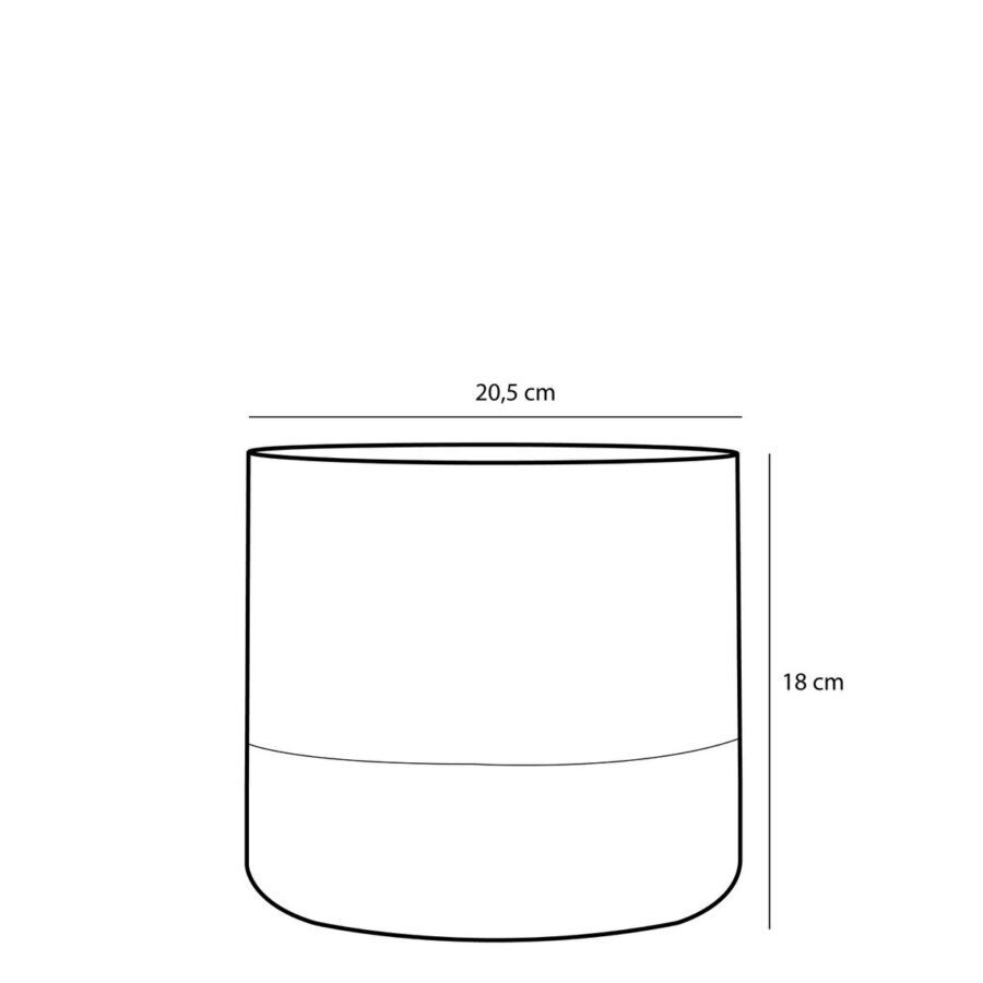 Lago Bloempot - H18 x Ø21 cm - Wit - Afbeelding 5