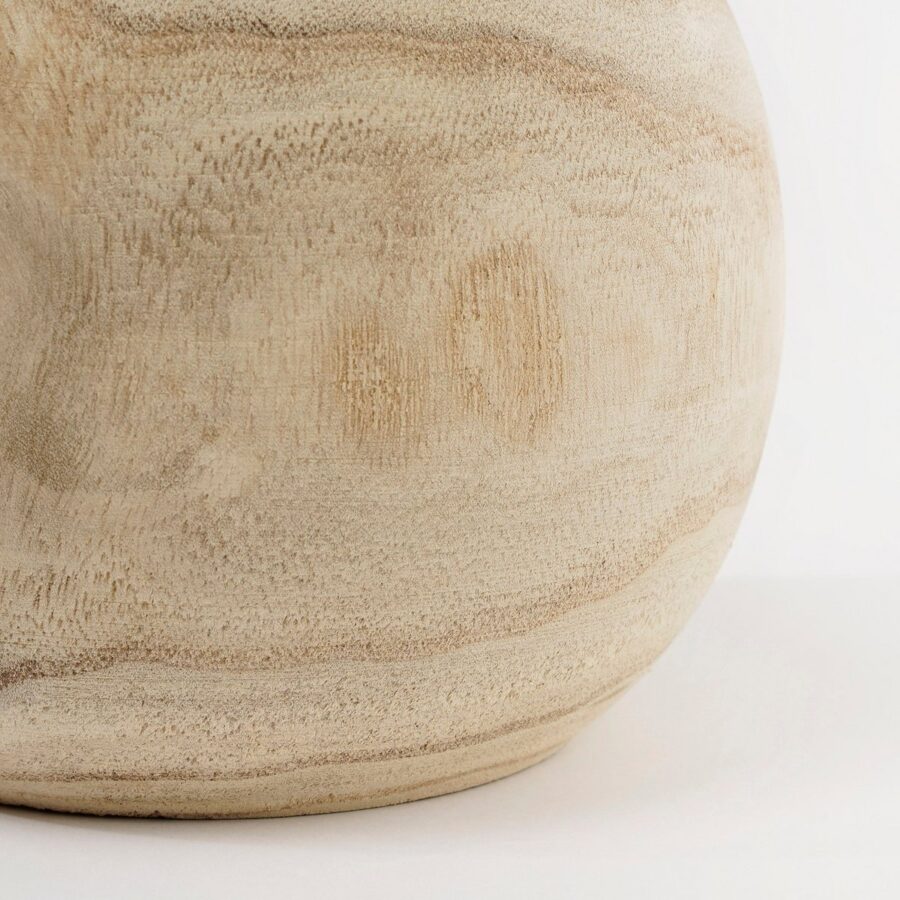 Pia Vaas - H28 x Ø16 cm - Paulownia Hout - Lichtbruin - Afbeelding 4