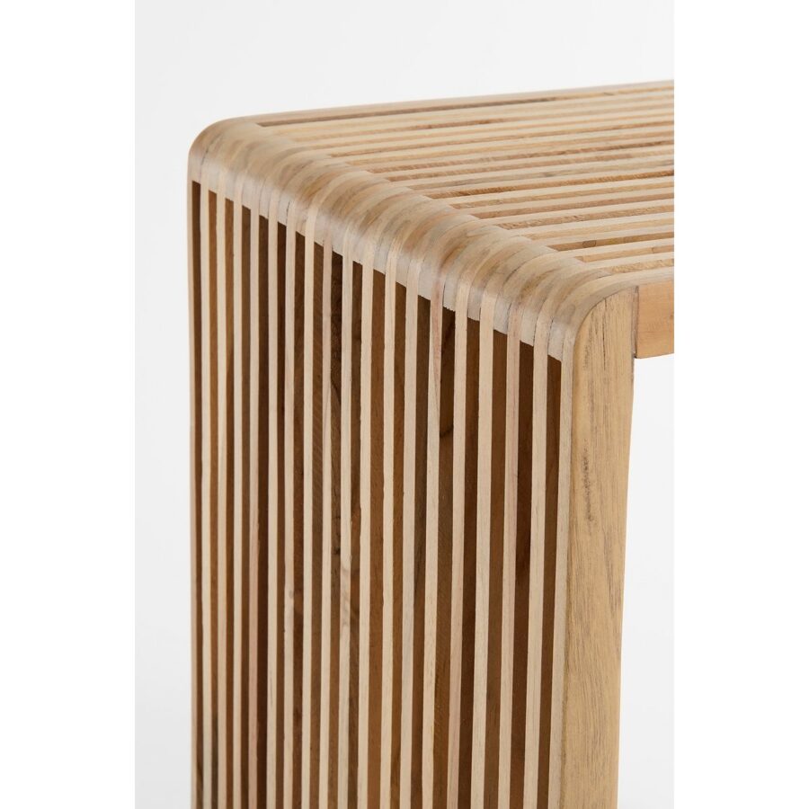 Yonker Bijzettafel - Set van 3 - L44 x B34 x H50 cm - Gerecycled Hout - Bruin - Afbeelding 2