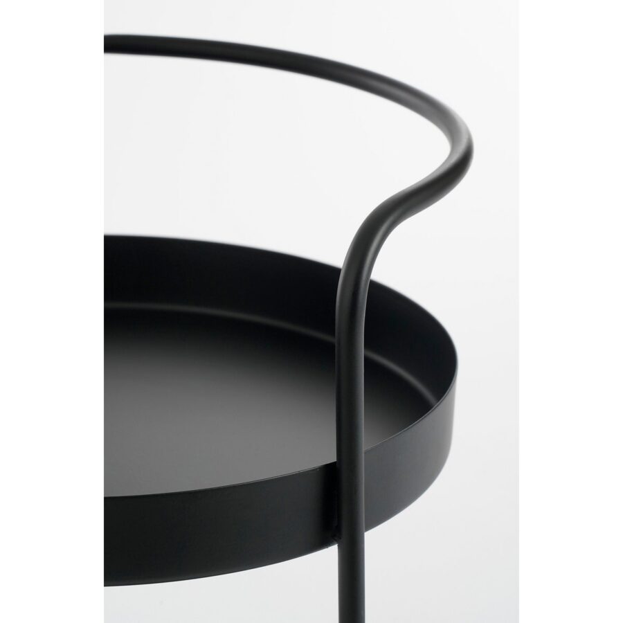 Stanli Etagère 2-Laags - H35 x Ø25 cm - Metaal - Zwart - Afbeelding 2