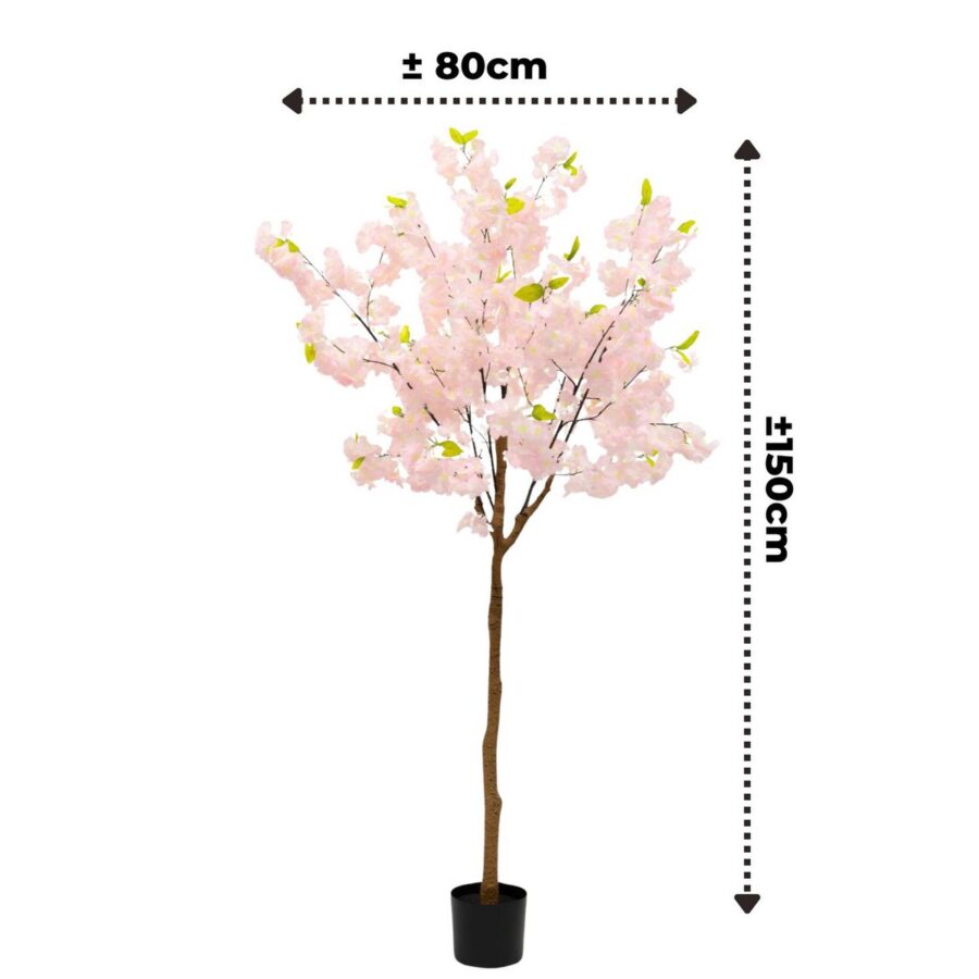 Kunst Kersenbloesem 150cm Roze - Afbeelding 3