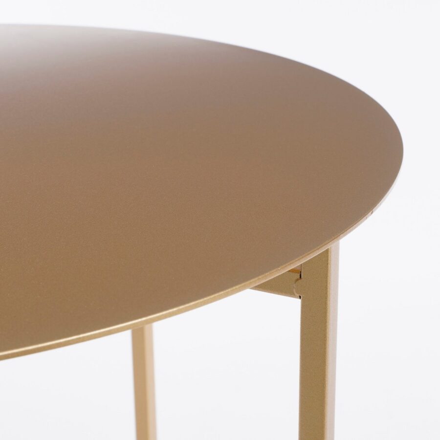 Mikki Bijzettafel - H40 x Ø40 cm - Metaal - Goud - Afbeelding 3