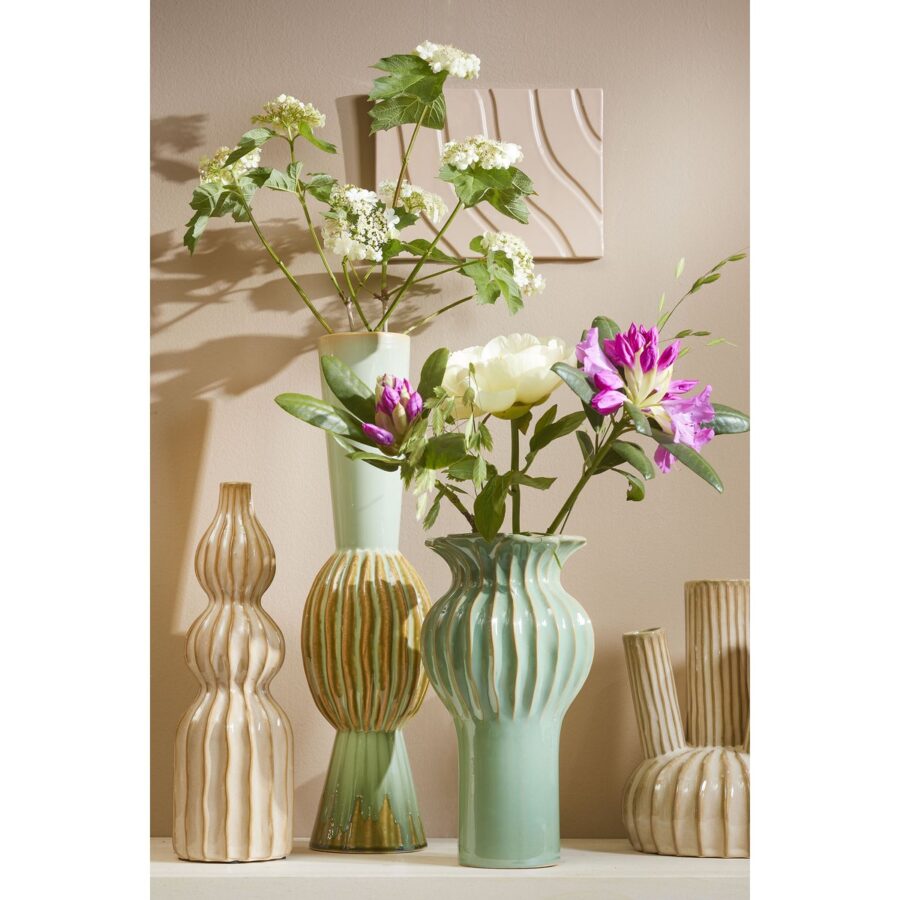 Felipe Tulpenvaas - H27 x Ø20 cm - Keramiek - Beige - Afbeelding 5