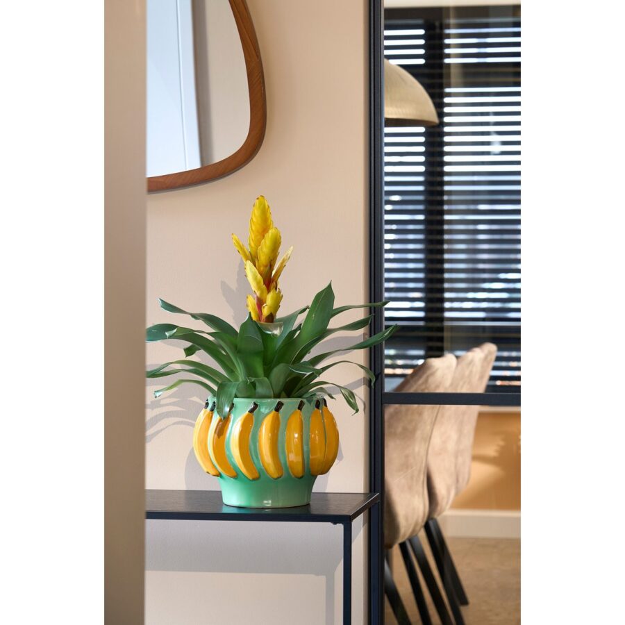 Moza Bloempot Binnen - H18 x Ø24 cm - Keramiek - Lichtgroen - Afbeelding 4