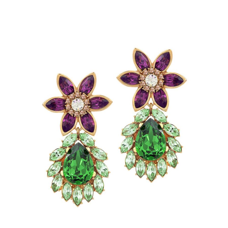 Tropical Flower Earclips
