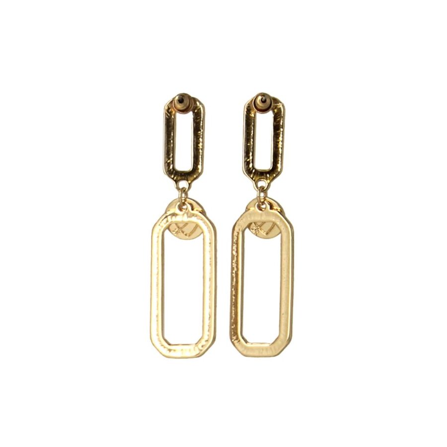 Geometric Gold Earrings - Afbeelding 3