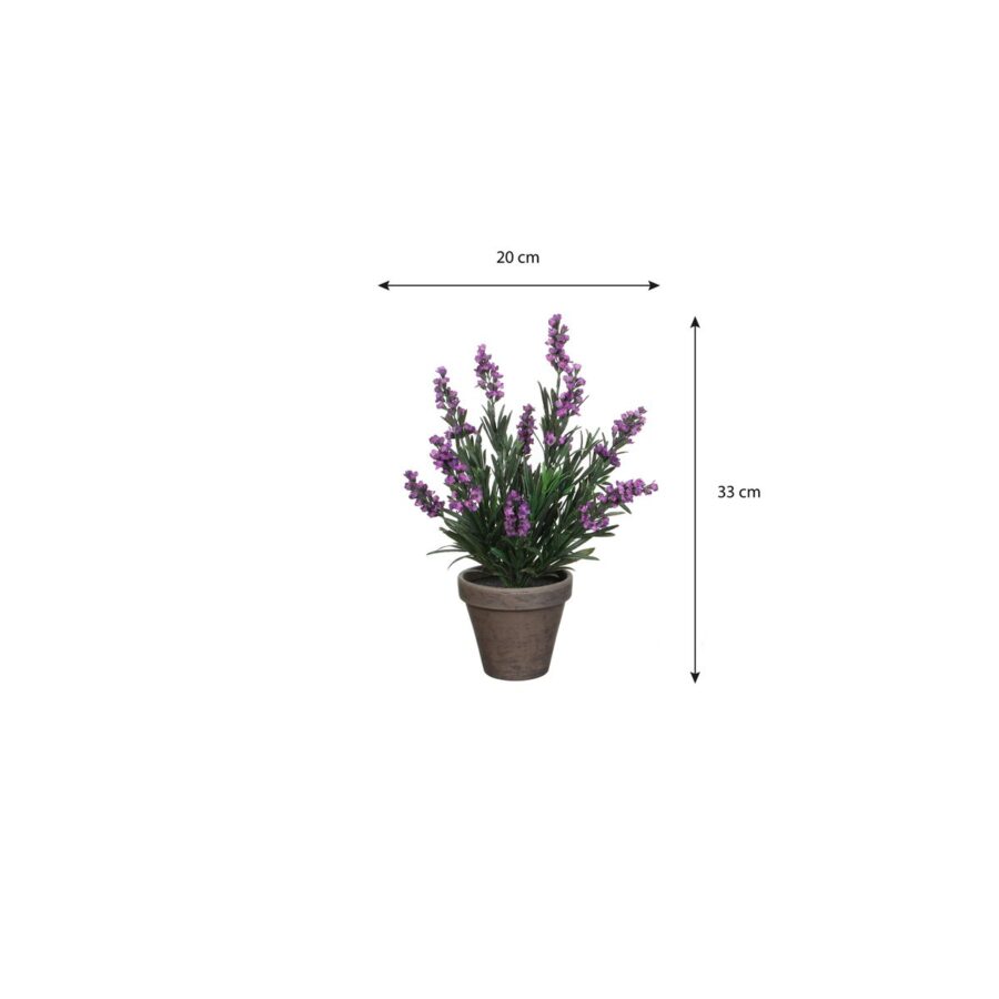 Lavendel Kunstplant in Bloempot Stan - H33 x Ø20 cm - Paars - Afbeelding 4