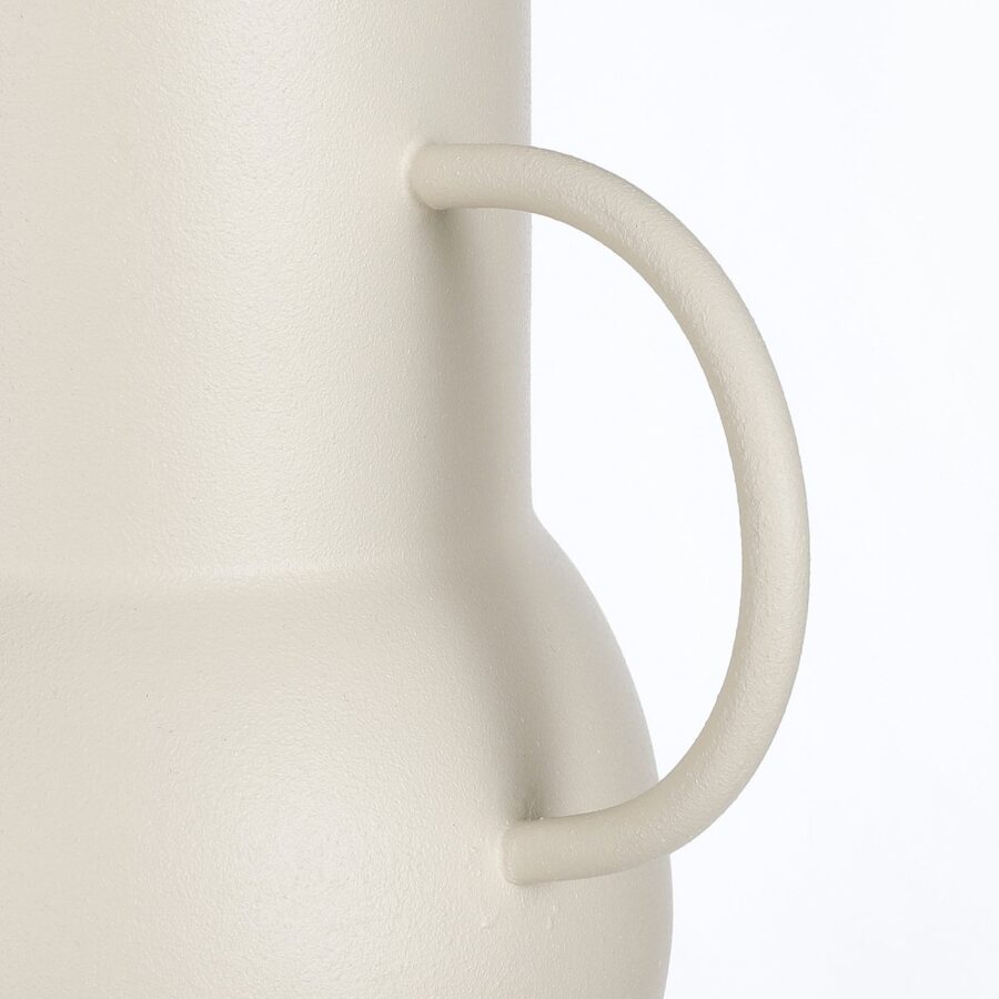 Jari Vaas - L24 x B15 x H35 cm - Metaal - Off White - Afbeelding 2