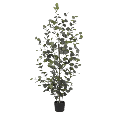 Eucalyptus Kunstplant in Bloempot - H150 x Ø30 cm - Groen