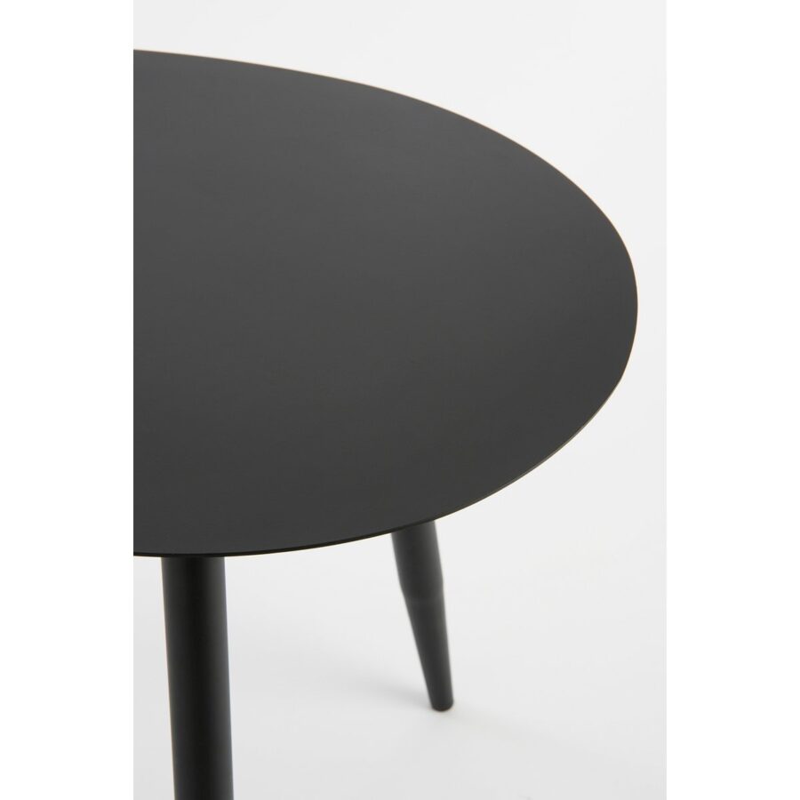 Bijzettafel - Set van 2 - L80 x B60 x H47 cm - Metaal - Zwart - Afbeelding 3