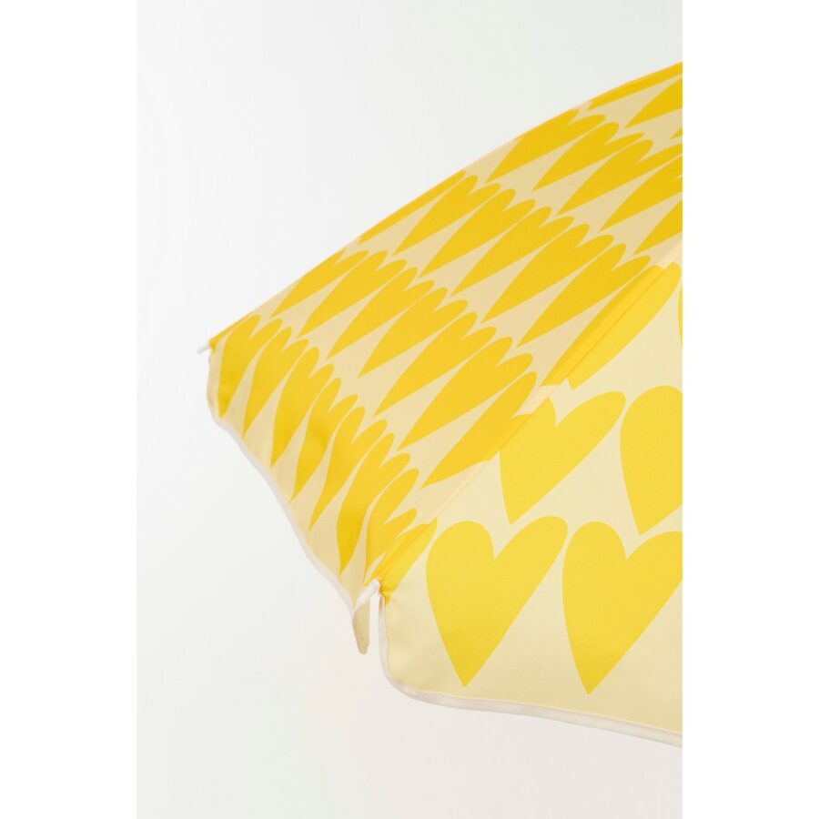Heart Strandparasol - H180 x Ø160 cm - Geel - Afbeelding 2