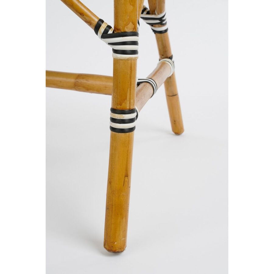 Mandox Bank voor Buiten - L98 x B60 x H93 cm - Rotan - Zwart, Wit - Afbeelding 7