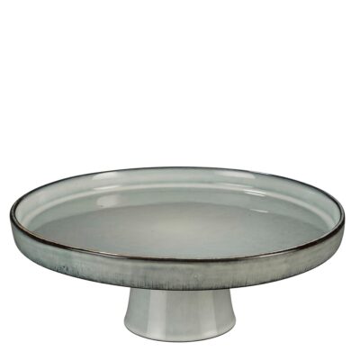 Racco Taartplateau - H11 x Ø28 cm - Steengoed - Lichtgrijs