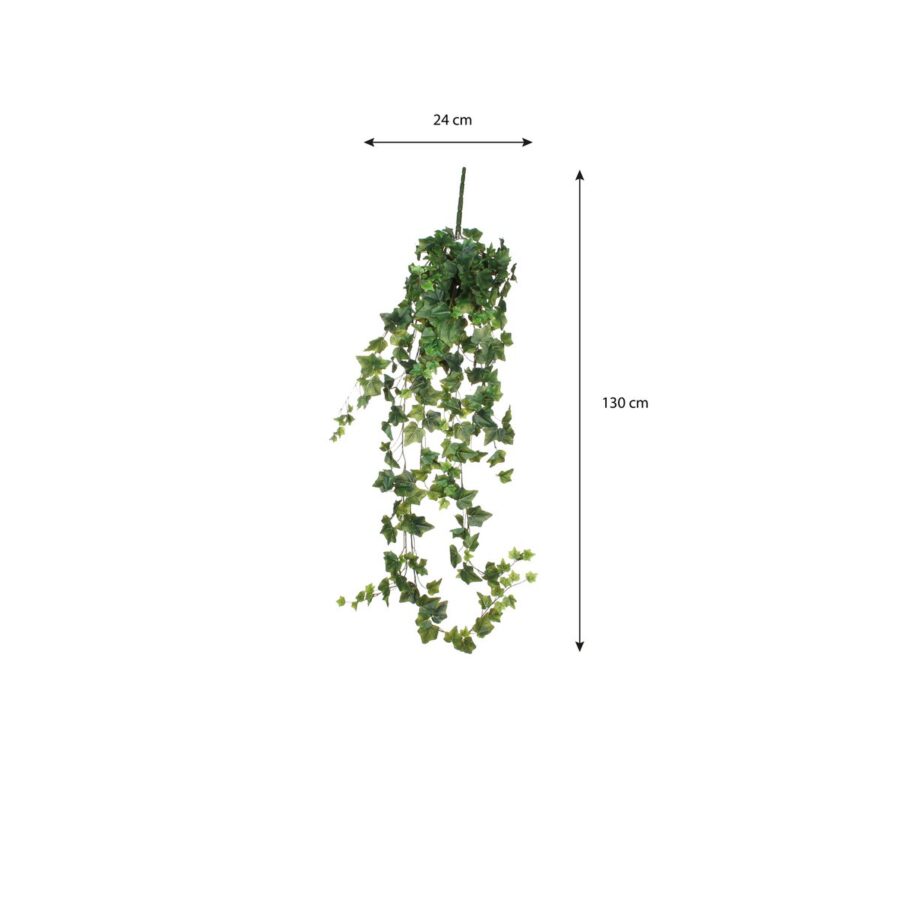 Hedera Kunst Hangplant - H129 cm - Groen - Afbeelding 5