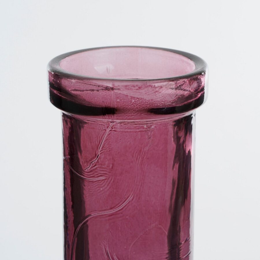 Rioja Fles Vaas - H75 x Ø18 cm - Gerecycled Glas - Bordeaux - Afbeelding 2
