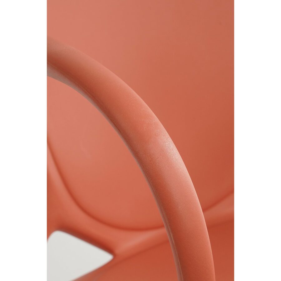 Nebraska Tuinstoel - L56 x B57 x H80 cm - Polypropyleen - Zalm - Afbeelding 3
