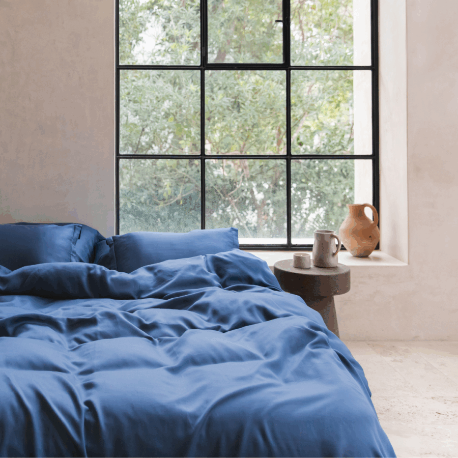 TENCEL™ - Sateen Dekbedovertrek Donker Blauw - Afbeelding 5