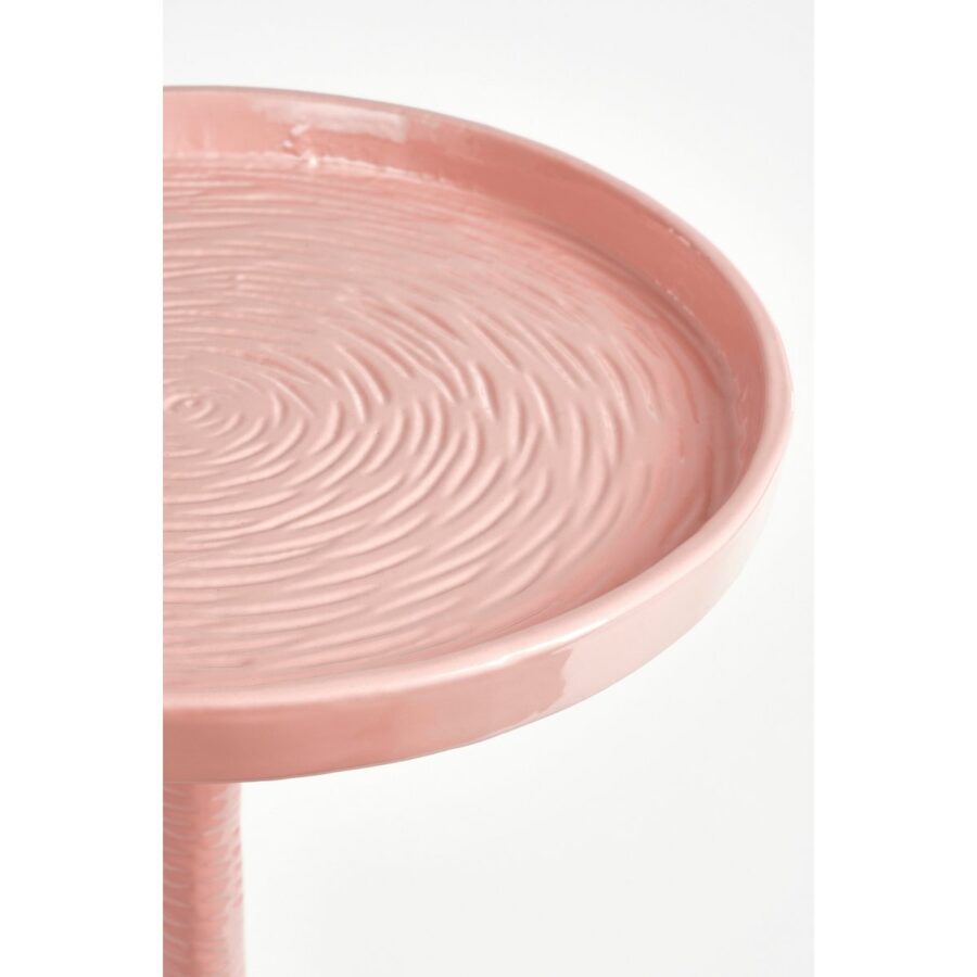 Colin Bijzettafel - H68 x Ø24 cm - Gerecycled Aluminium - 100% FSC - Lichtroze - Afbeelding 2