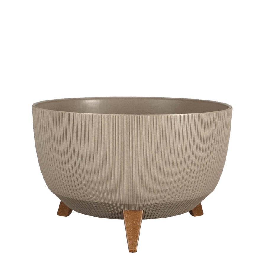 Doppio Bloempot op Poten - H21 x Ø40 cm - Polypropyleen - FSC Mix - Taupe