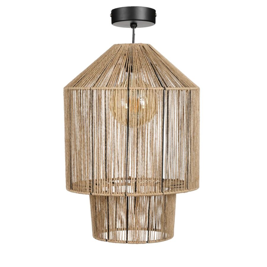 Elsa Hanglamp - H49 x Ø35 cm - Jute - Lichtbruin - Afbeelding 2