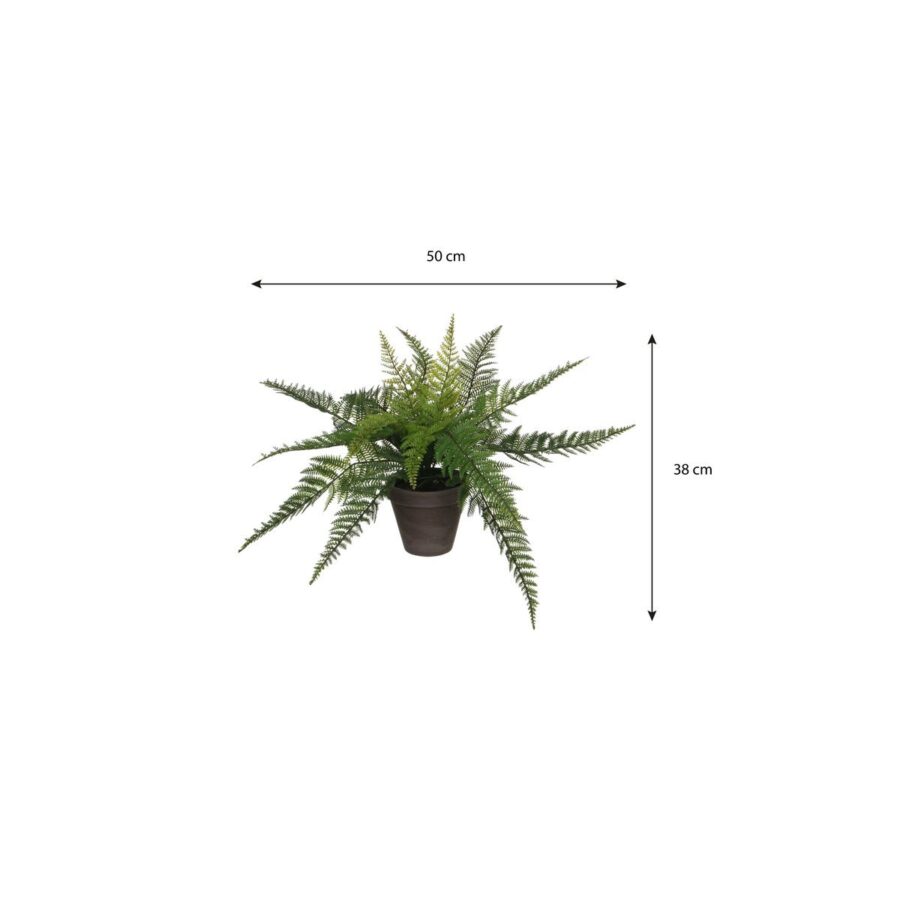 Varen Kunstplant in Bloempot Stan - H38 x Ø50 cm - Groen - Afbeelding 6