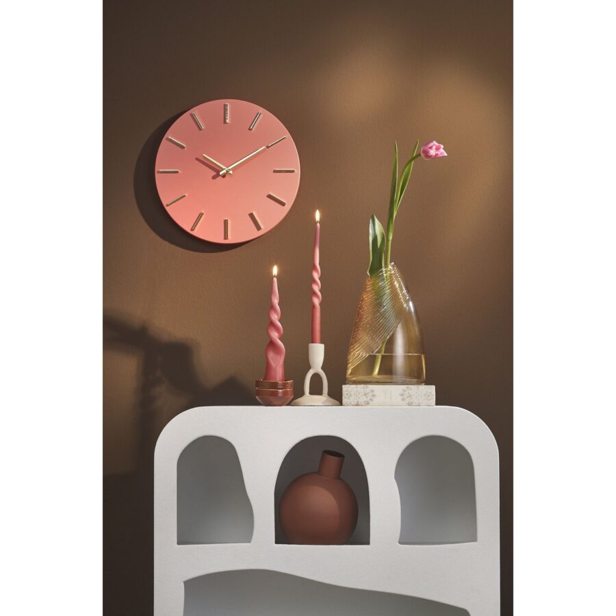 Brixen Wandklok - Ø36 cm - Roze - Afbeelding 4