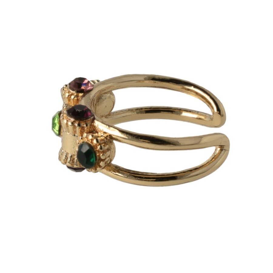 Otazu Vintage Barrel Ring Multicolor - Gold - Afbeelding 3