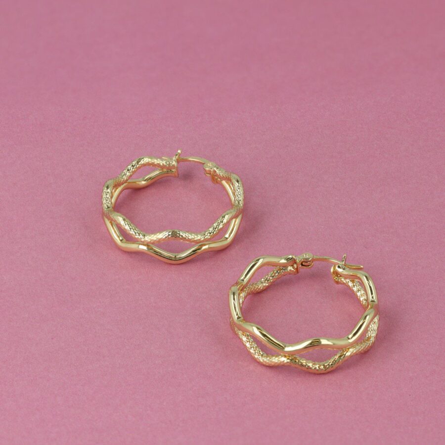 Divine Small Gold Hoops - Afbeelding 3