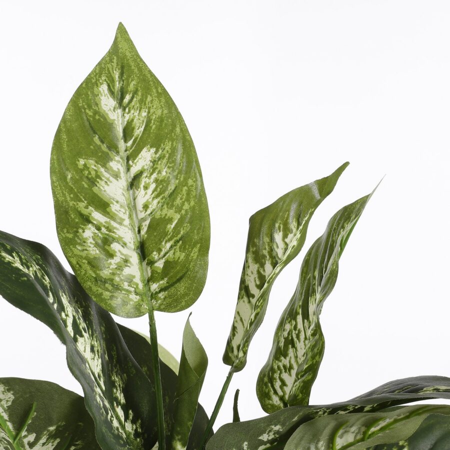 Dieffenbachia Kunstplant in Bloempot Stan - H70 x Ø55 cm - Groen - Afbeelding 2