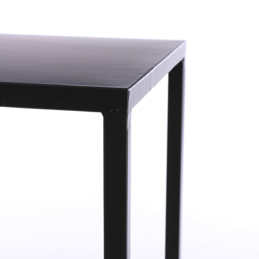 Goa Bijzettafel - Set van 2 - L30 x B30 x H70 cm - Metaal - Zwart - Afbeelding 2