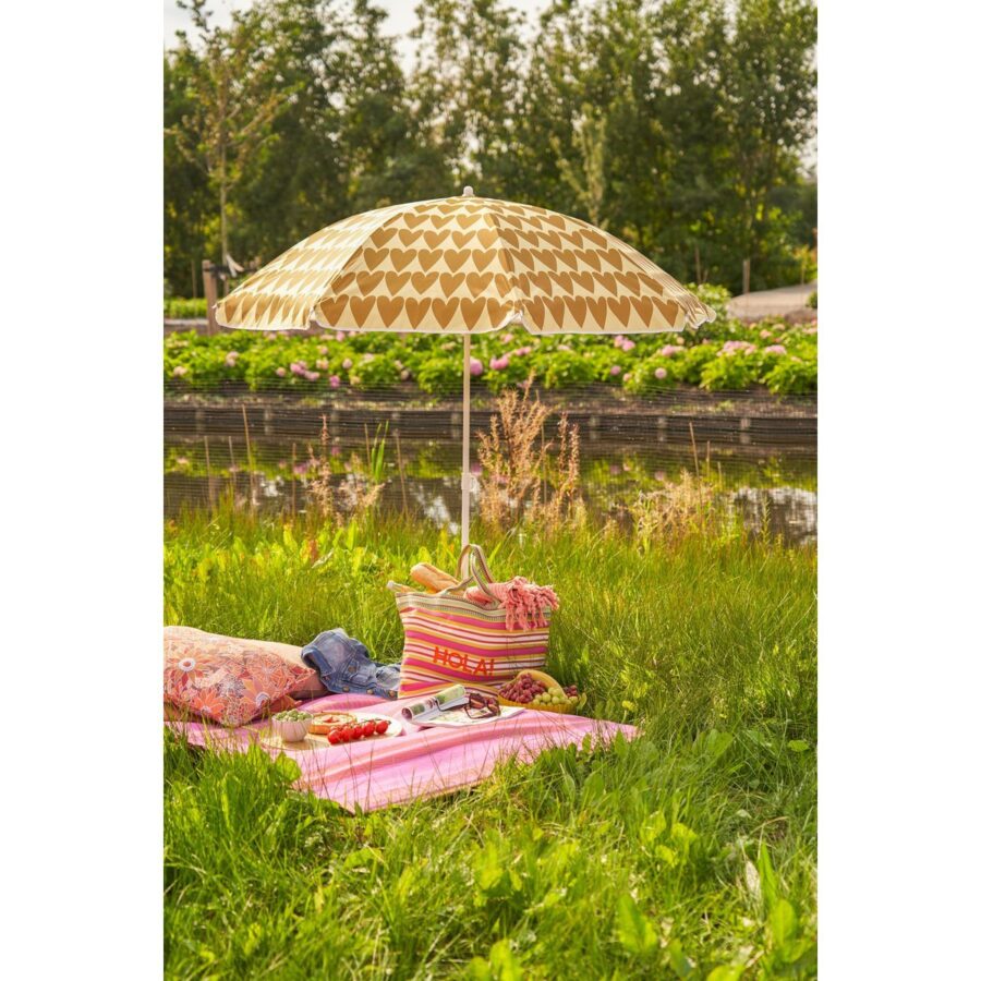 Heart Strandparasol - H180 x Ø160 cm - Bruin - Afbeelding 7