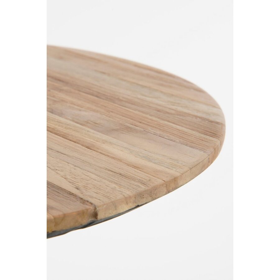 Jailey Bijzettafel - Set van 2 - H49 x Ø50 cm - Gerecycled Hout - Bruin - Afbeelding 2