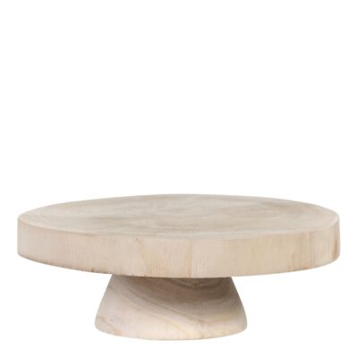 Pia Plantenstandaard - H11 x Ø30 cm - Hout - Lichtbruin