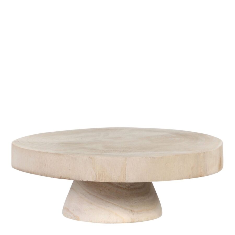Pia Plantenstandaard - H11 x Ø30 cm - Hout - Lichtbruin