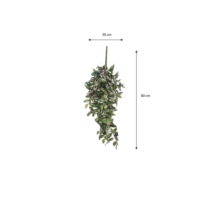 Tradescantia Kunst Hangplant - L15 x B30 x H80 cm - Groen - Afbeelding 4