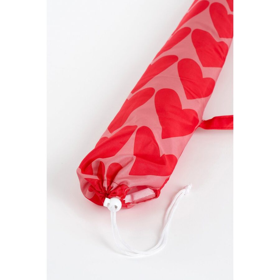Heart Strandparasol - H180 x Ø160 cm - Roze - Afbeelding 6