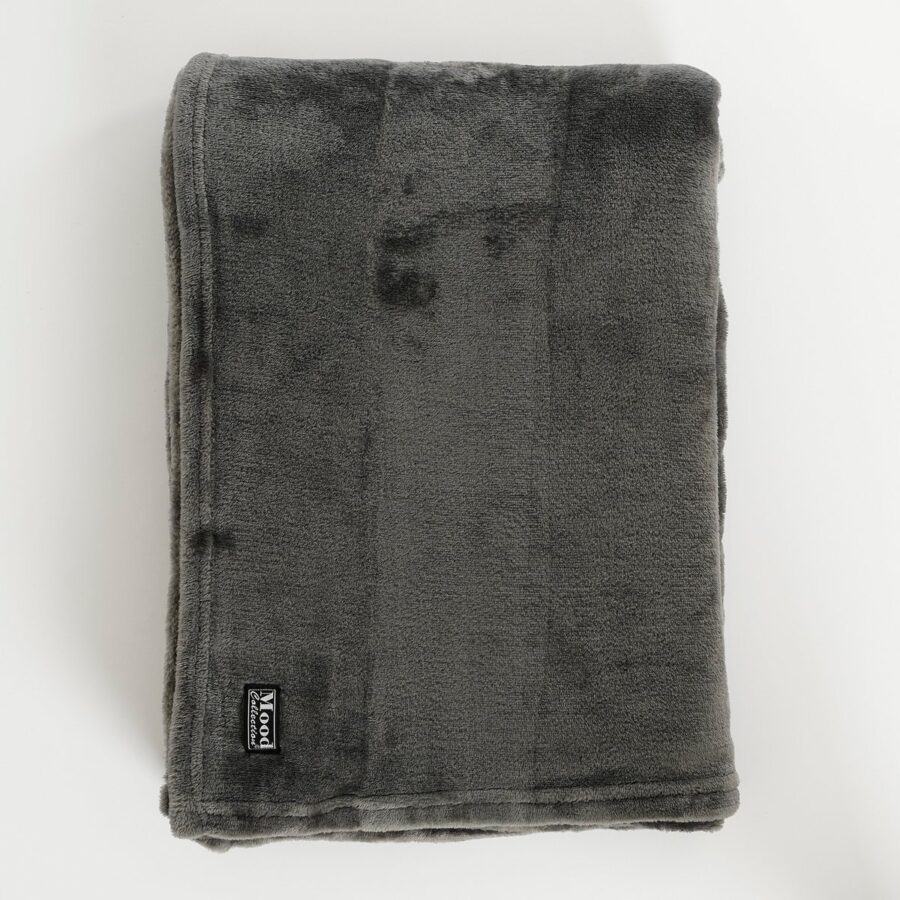 Famke Fleece Plaid - L180 x B130 cm - Antraciet - Afbeelding 2