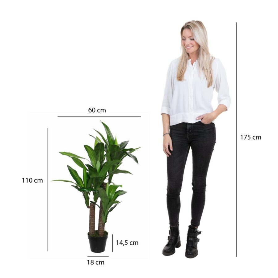 Dracaena Kunstplant - H110 x Ø60 cm - Afbeelding 4