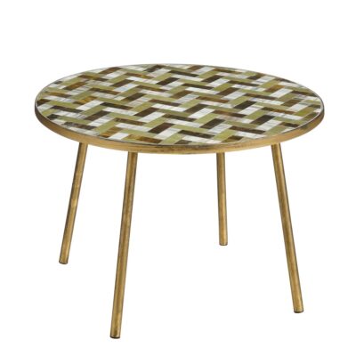 Alanza Bijzettafel Buiten - H38 x Ø58 cm - Metaal - Groen