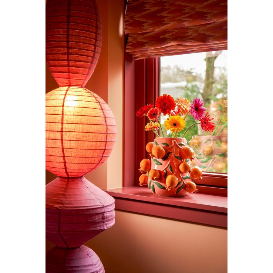 Melika Vaas - H31 x Ø34 cm - Keramiek - Roze - Afbeelding 6